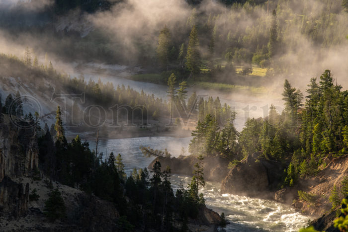 Yellowstone River Grand Canyon Fog